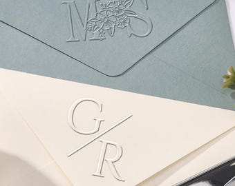Personalized Wedding Embosser Stamp｜Custom Wedding Initials Embosser｜Envelope and Invitation Embosser｜Napkin Embosser｜Wedding Stationery