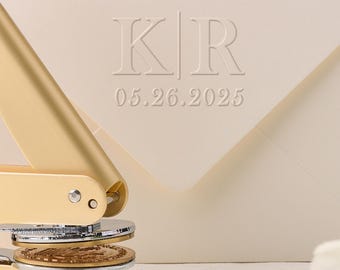 Personalized Wedding Embosser Stamp｜Custom Wedding Initials Embosser｜Envelope and Invitation Embosser｜Napkin Embosser｜Wedding Stationery