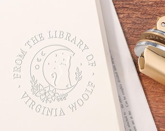 Personalized Book Embosser,  Library Embosser, Custom From The Library Of Book Stamp,Book Lover Gifts, Book Lover Teacher Gift