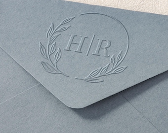 Wedding Embosser, Personalized Initials Embosser, Envelope Embosser for Wedding Invitations, Custom Embosser Stamp, Couple Name Embosser
