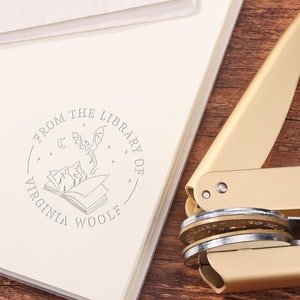 Book Embosser Stamp, Custom Library Embosser Stamp, Book Lover Gifts, From The Library Of, Graduation Gift