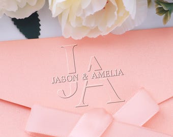 Personalized Wedding Embosser Stamp｜Custom Wedding Initials Embosser｜Envelope and Invitation Embosser｜Napkin Embosser｜Wedding Stationery