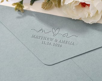 Carimbo de relevo de casamento personalizado｜Relevo de iniciais｜Relevo de envelopes e convites｜Relevo de guardanapos｜Personalize seu relevo de casamento
