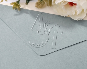 Personalized Wedding Embosser, Custom Monogram Seal, Invitation Embosser, Bridal Shower Gift, Custom Embosser Stamp, Wedding Stationery