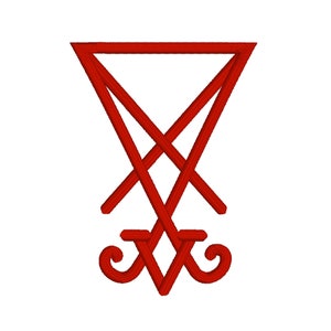 Sigil of Lucifer - Single Machine Embroidery Design Digital Download 4x4 Hoop