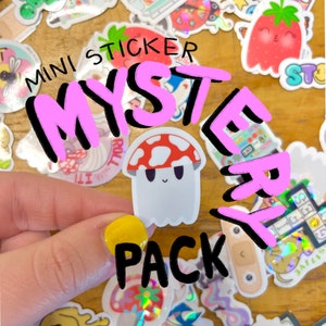 Mystery mini stickers - tiny water resistant vinyl stickers