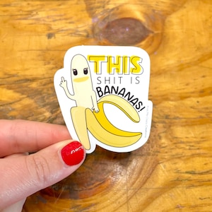 Diese Scheiße ist Bananen Aufkleber | wasserfester Vinyl-Aufkleber | Laptop Aufkleber | Flasche Aufkleber | lustige Geschenke