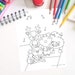 Printable Christmas Coloring Sheet Cute Coloring Sheets for - Etsy