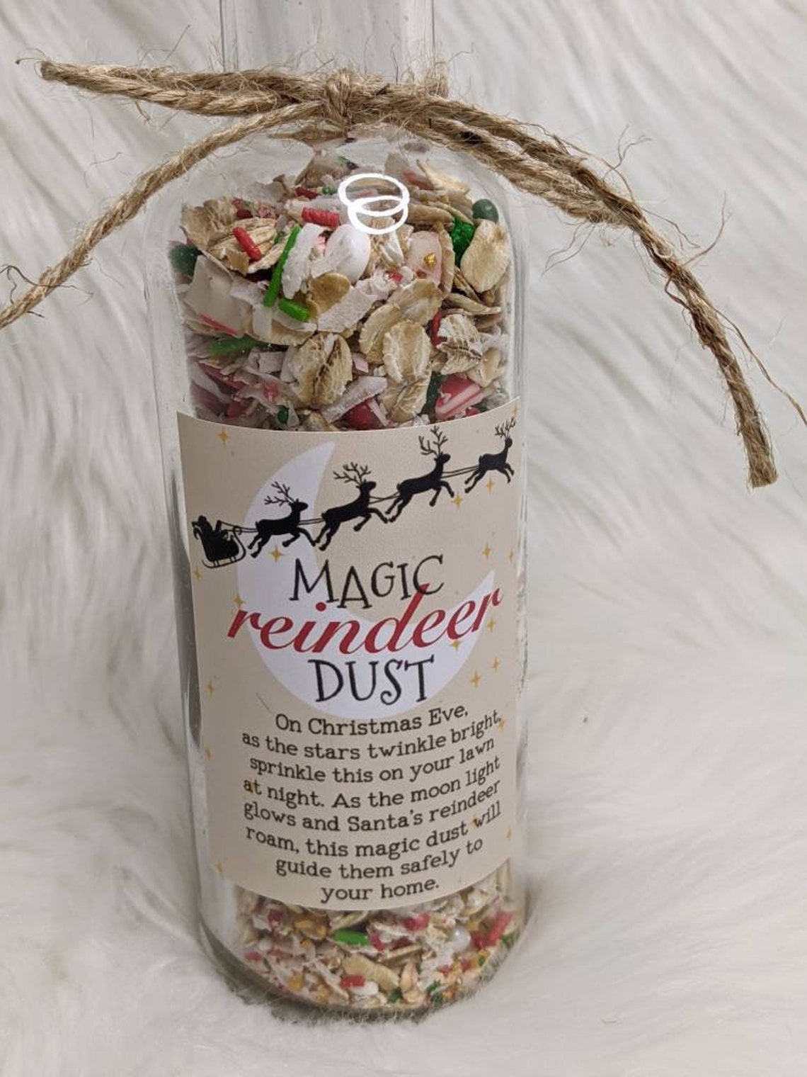 Magic Reindeer Dust Jar Handmade Christmas | Etsy