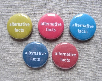 Alternative Facts 5-pack political button badges