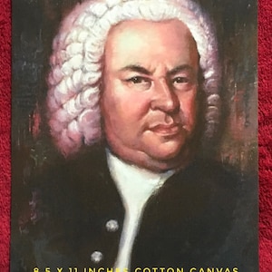 PRINT of Johann Sebastian Bach Oil Painting Free Shipping German Composer Musician Portrait Baroque Period Contemporary Artwork Music Gift image 1