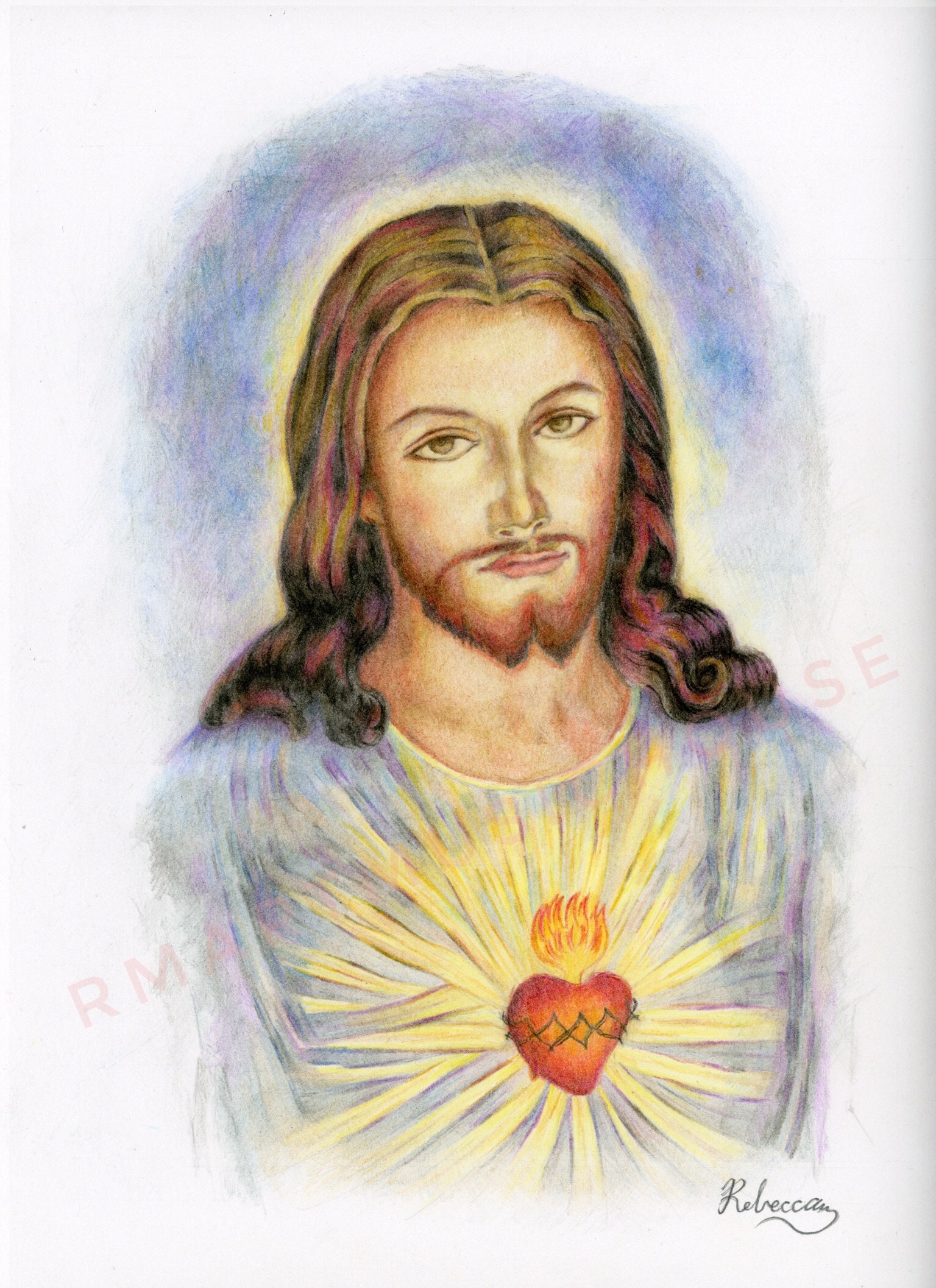 Jesus pencil drawing online