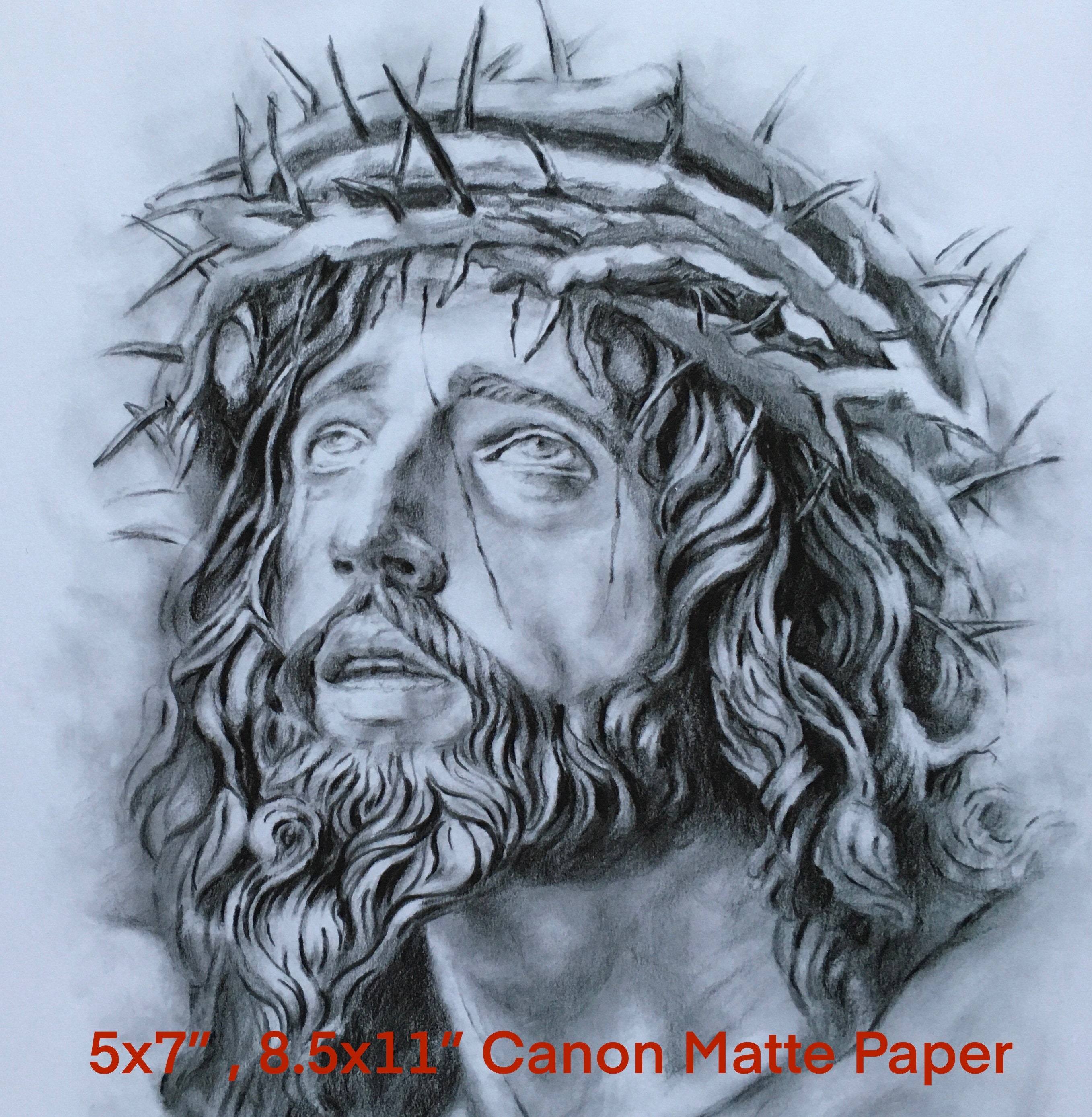 PRINT of Crucifixion of Jesus Christ 5x7 , 8.5x11 Canon Matte Paper ...