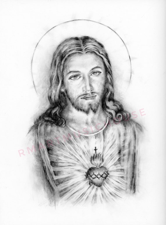 Jesus Christ Drawing Art Print | Zazzle
