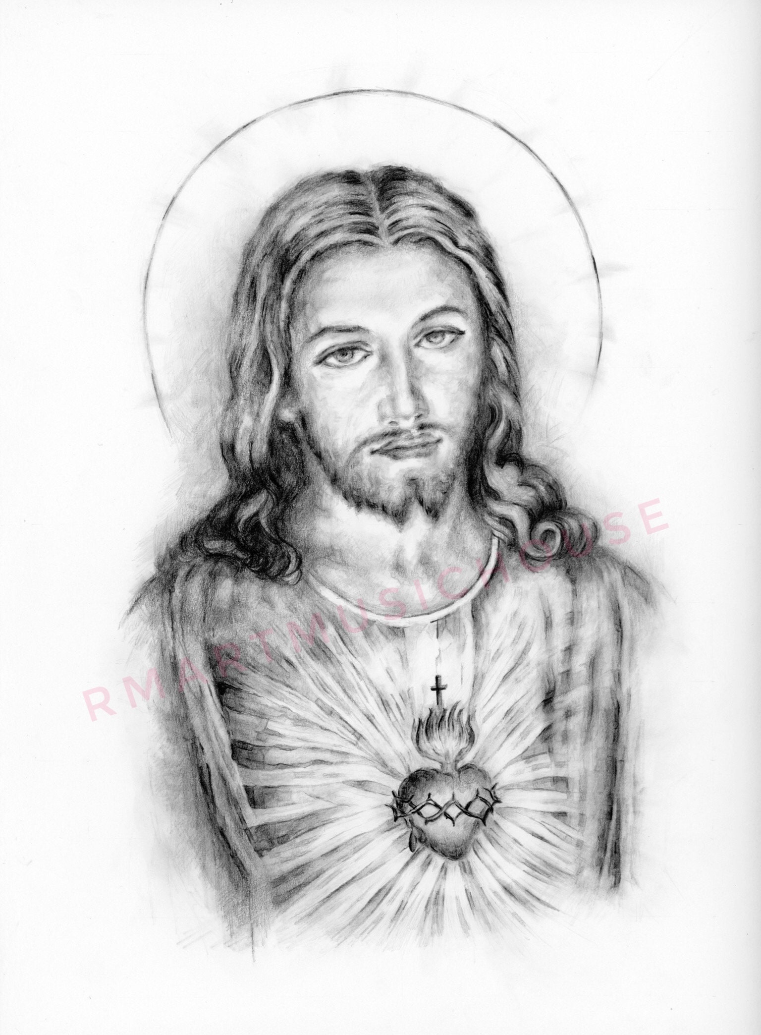 Pencil Sketch Of Jesus Cross | DesiPainters.com