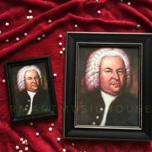 PRINT of Johann Sebastian Bach Oil Painting Free Shipping German Composer Musician Portrait Baroque Period Contemporary Artwork Music Gift image 3