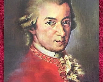 IMPRESIÓN de Wolfgang Amadeus Mozart Pintura al óleo Envío gratuito Período clásico Compositor austriaco Gran músico Pianista Concierto Niño prodigio