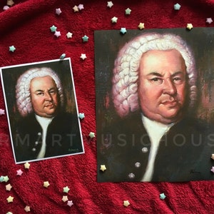 PRINT of Johann Sebastian Bach Oil Painting Free Shipping German Composer Musician Portrait Baroque Period Contemporary Artwork Music Gift image 4