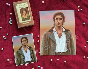 PRINT of Mr Darcy Matthew Macfadyen Pride and Prejudice 2005 Free Shipping Jane Austen Novel Celebrity Portrait 8.5x11 and 5x7 inches