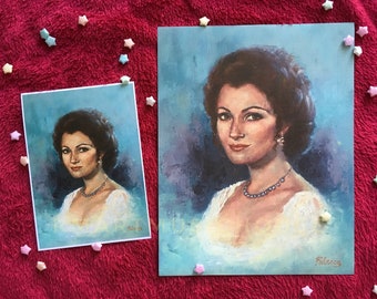 PRINT of Jane Seymour Somewhere in Time Elise McKenna Free Shipping Timeless Movie Celebrity Oil Painting Portrait High Quality