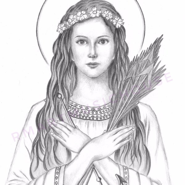 St. Philomena Portrait Etsy