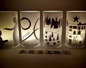 DIY Printable Advent lampjes (PDF Download)