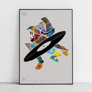 Ninja Tune Poster Coldcut Amon Tobin Music Poster DJ Poster  Poster Music Wall Decor Turntable Poster Trip Hop Poster