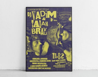 DJ Vadim & Yarah Bravo Poster Music Poster Gig Poster Ninja Tune Poster Music Wall Art