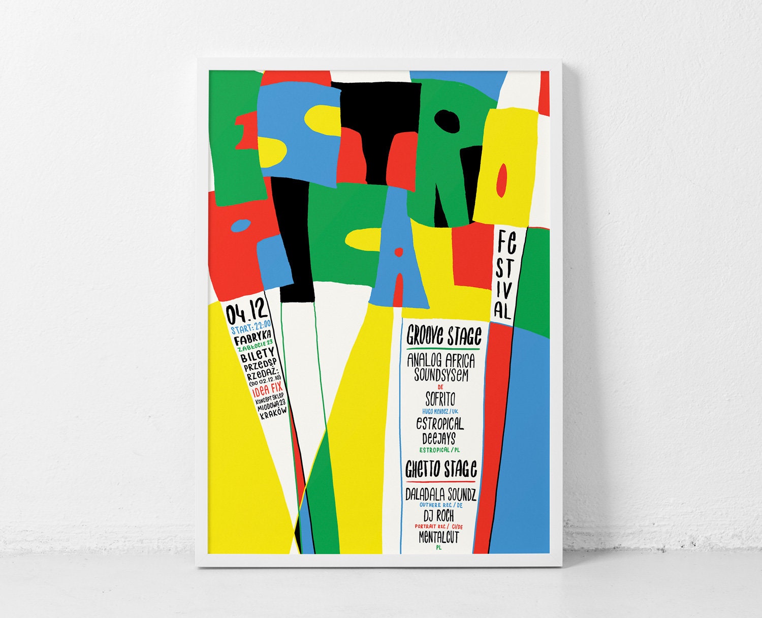 Estropical Festival Poster Typographic Posters Music Poster Gig Poster Colorful Poster