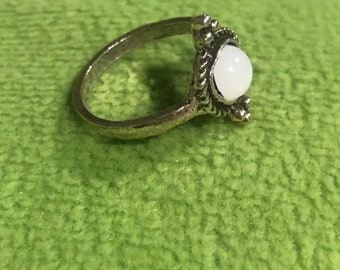 Opal silver ring