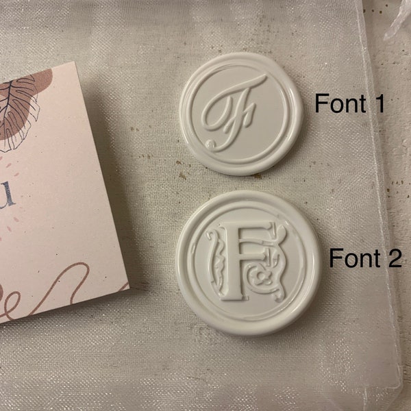 Letter F wax seal sticker