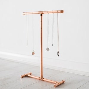 Copper Pipe Jewellery Stand for Necklaces image 1