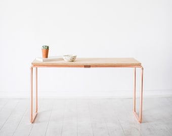 Copper and Birch Display Bench / Table