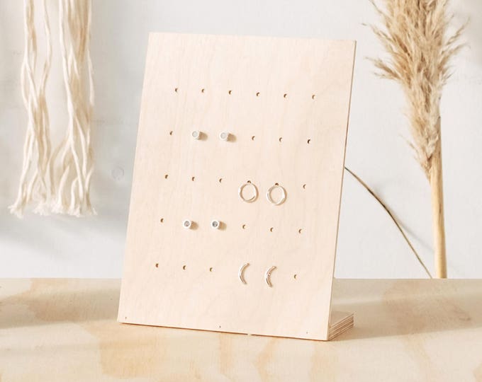 Birch Plywood Free Standing Jewellery Stand for Earrings Etsy