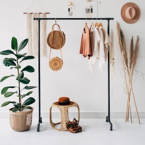 Industrial Full Heigh Dress Clothing Rail
