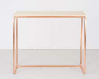 Copper and Birch Plywood Desk