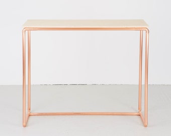 Copper and Birch Plywood Desk