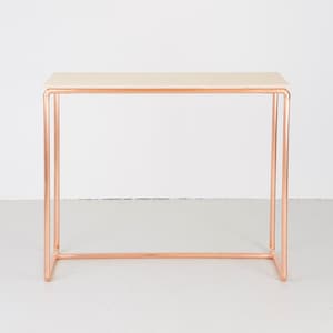 Copper and Birch Plywood Desk
