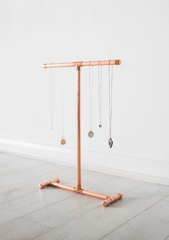 Copper Pipe Jewellery Stand