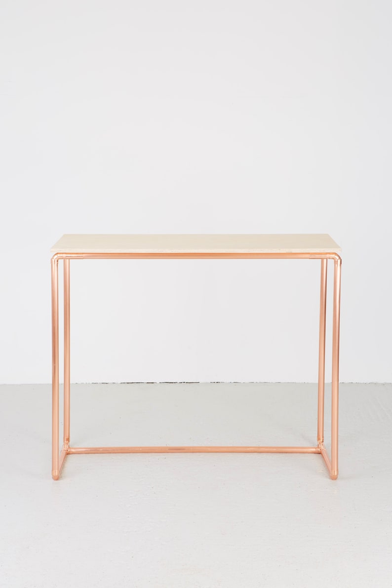 Copper and Birch Plywood Desk image 1