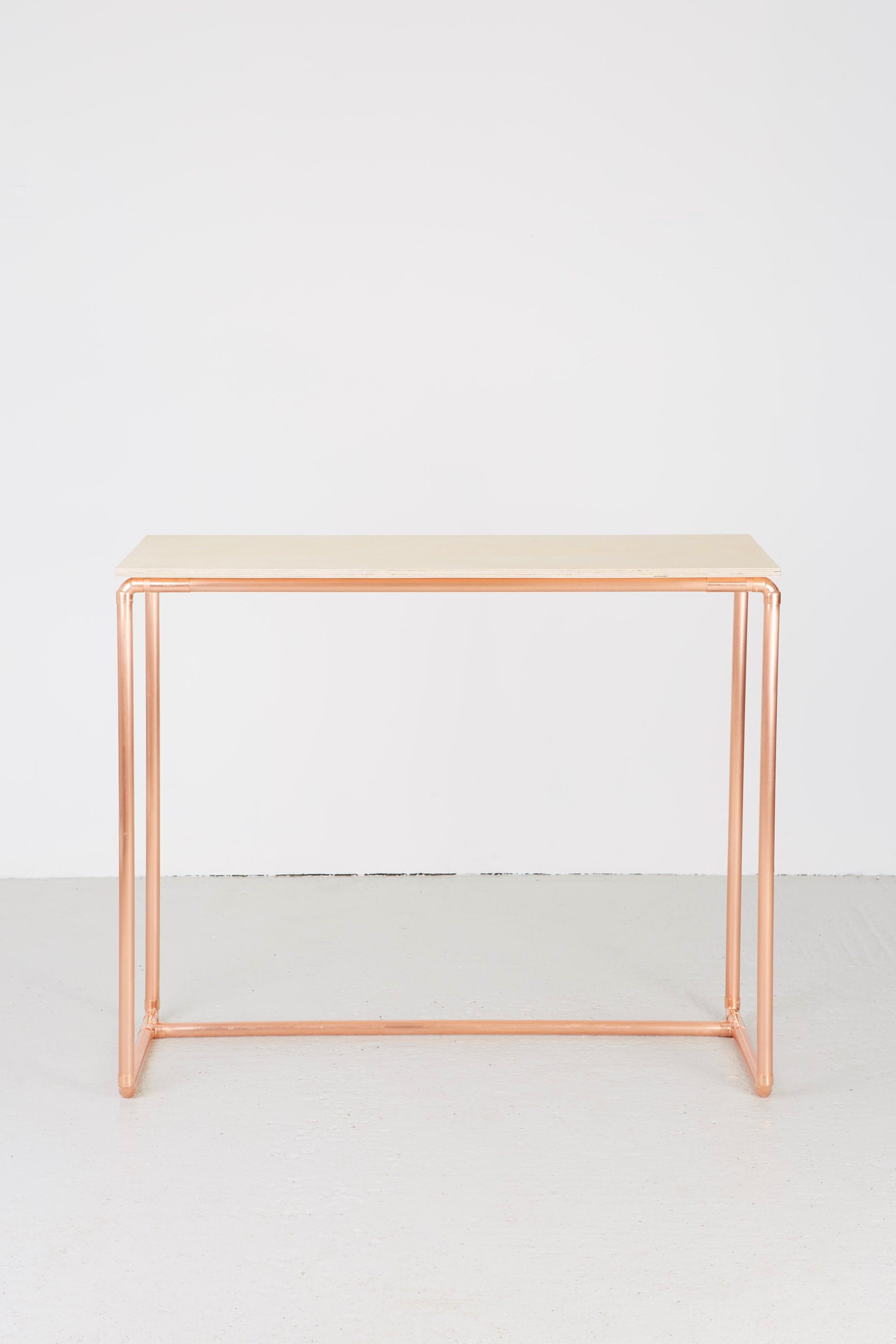 Copper and Birch Plywood Desk