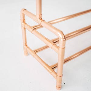 Copper Pipe Clothing Rail With Two Tier Shoe Rack/ Garment Rack / Clothes Storage image 4