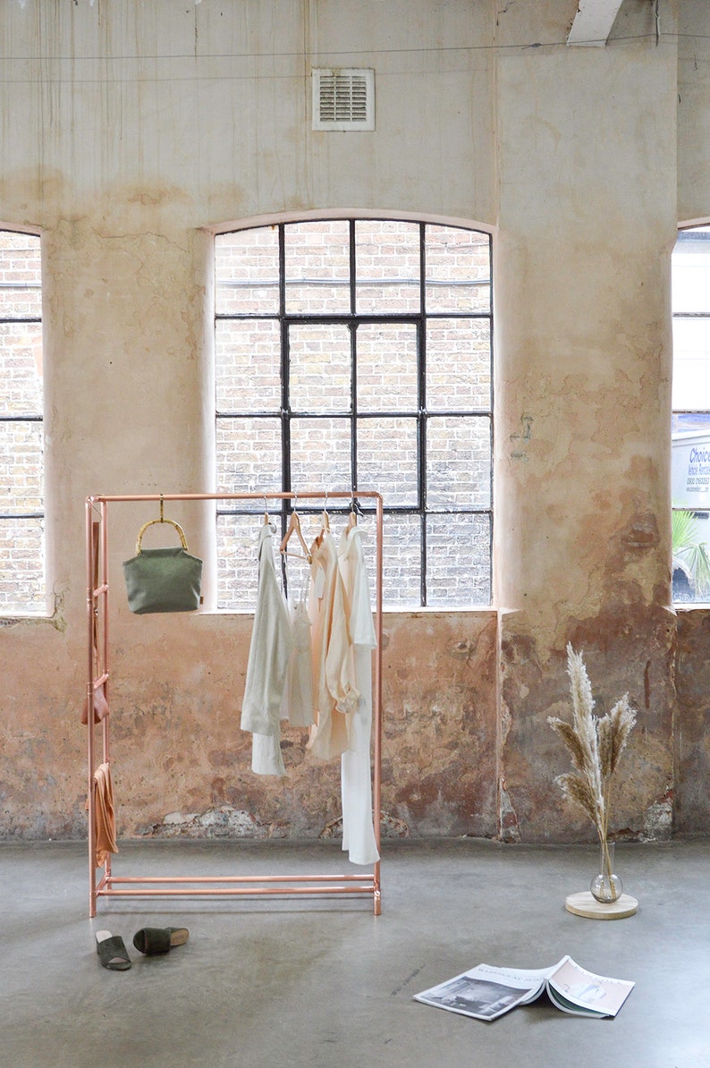Copper Pipe Clothing Rail / Garment Rack / Clothes Storage Etsy UK