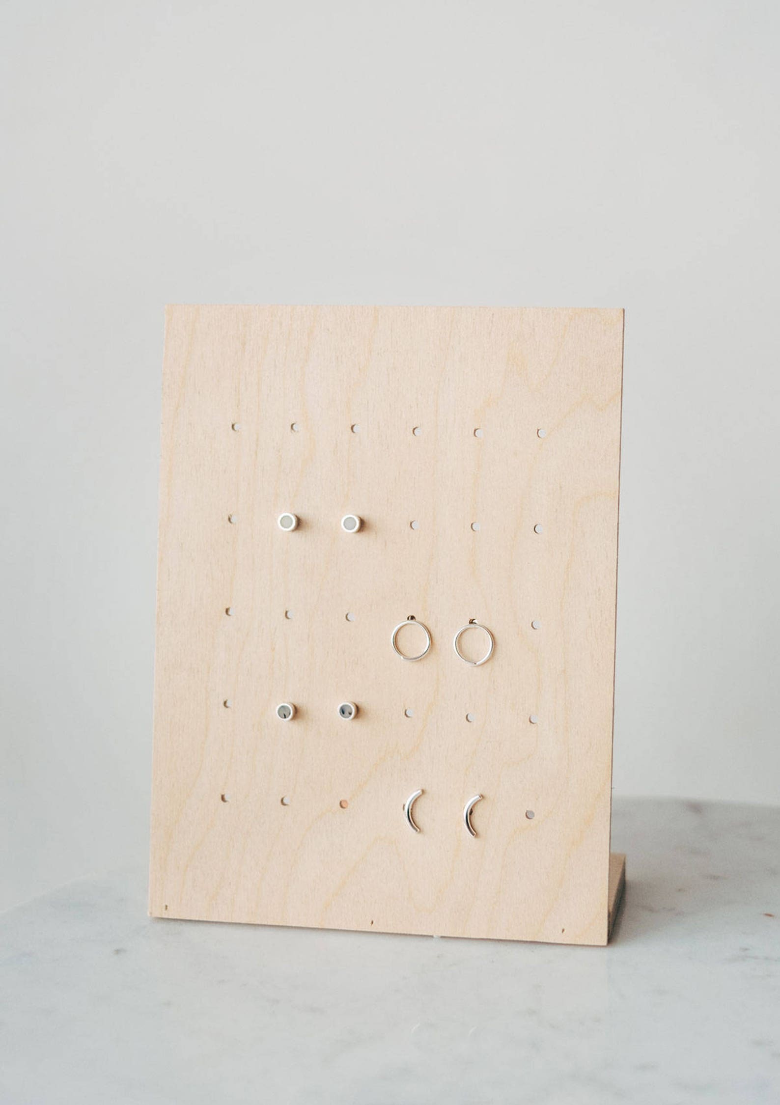Birch Plywood Free Standing Jewellery Stand for Earrings Etsy
