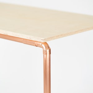 Copper and Birch Plywood Desk image 2