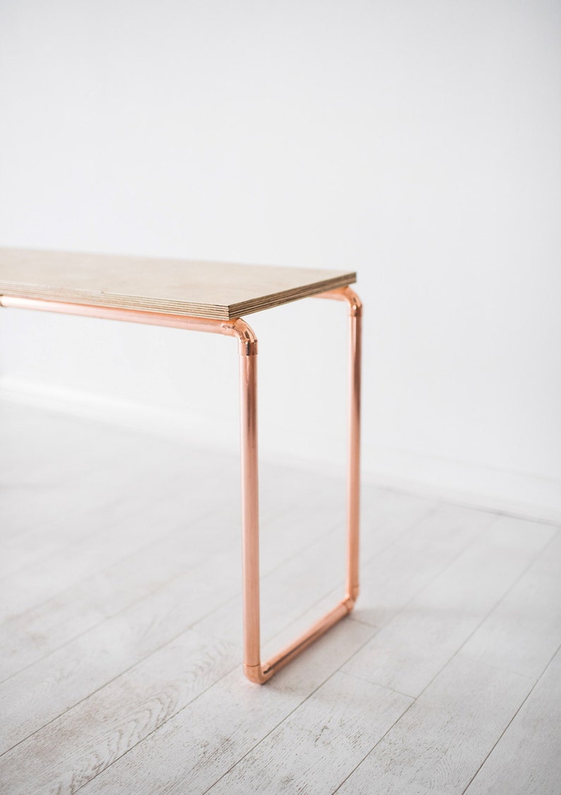 Copper and Birch Display Bench / Table image 2