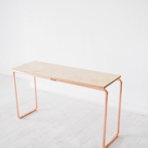 Copper and Birch Display Bench / Table image 5