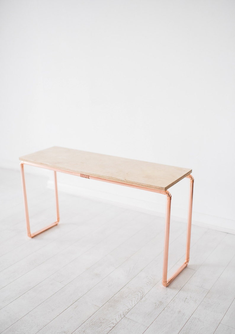 Copper and Birch Display Bench / Table image 5