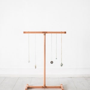 Copper Pipe Jewellery Stand for Necklaces image 2