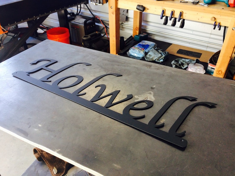 Custom Metal Sign Last Name Metal Wall Art Personalized Etsy